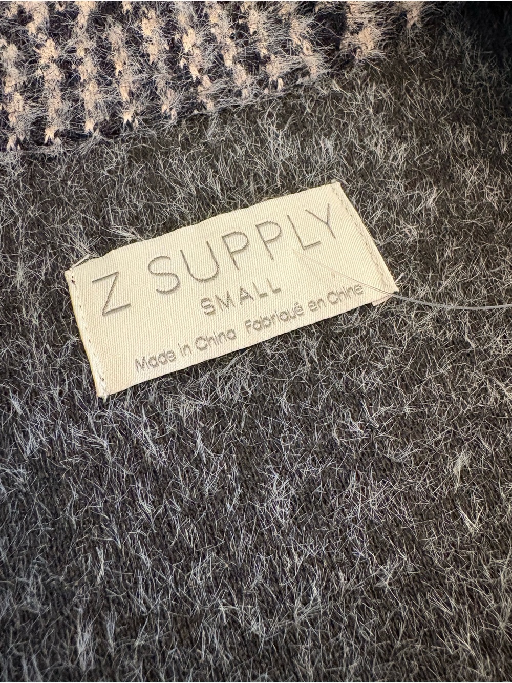 Z Supply Mason Houndstooth Eyelash Knit Long Sweater Coat - Size S (Excellent) - Picture 6 of 11